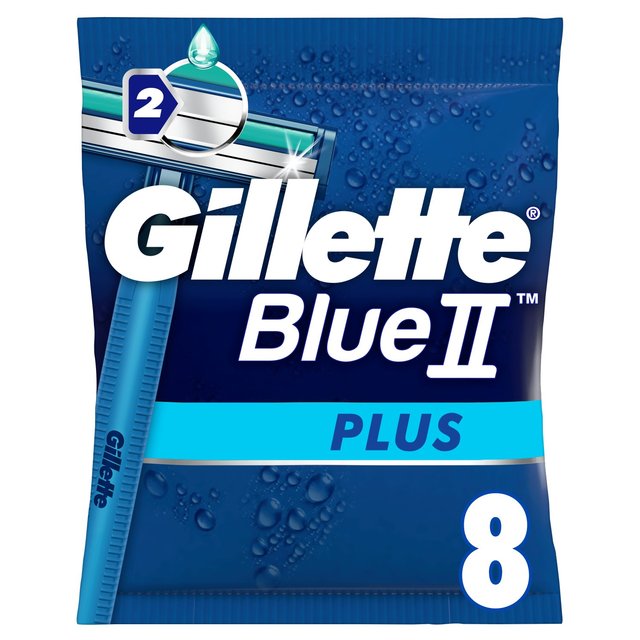 Gillette Blue 2 Plus Men's Disposable Razors   8 per pack GOODS M&S   