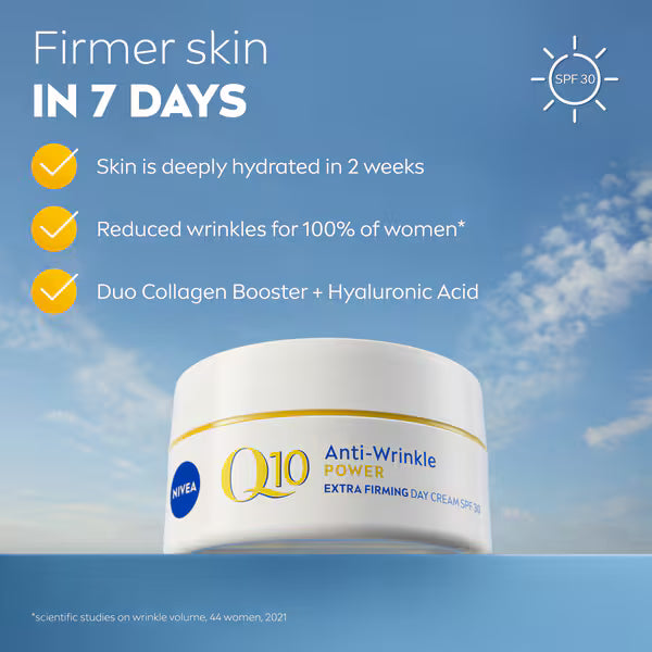 Nivea Q10 Power Anti-Wrinkle Day Face Cream SPF30 Moisturiser imported from the UK
