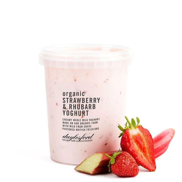 Daylesford Organic Strawberry & Rhubarb Yoghurt   450ml