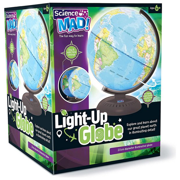 Science Mad 20cm illuminated night globe (British brand)