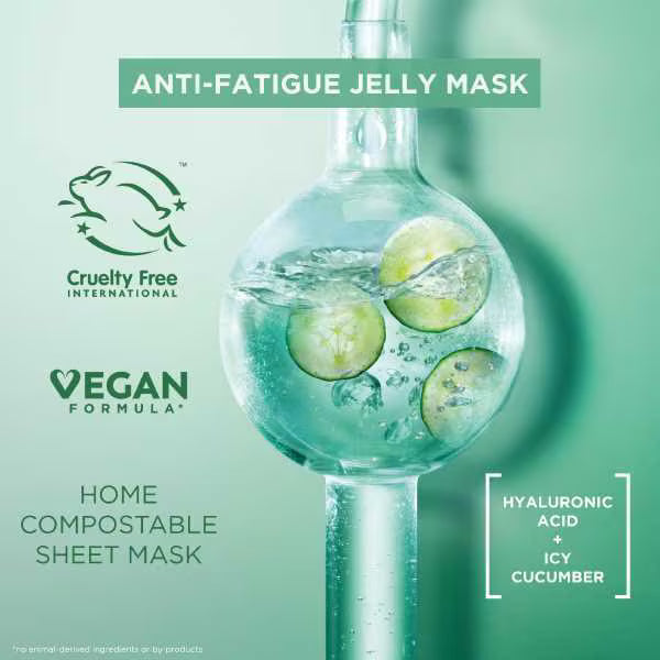 Garnier anti fatigue jelly sheet mask, UK version