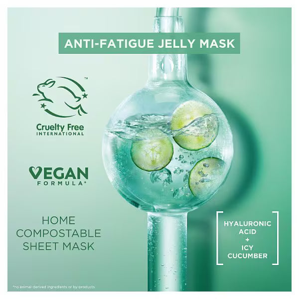 Garnier anti fatigue jelly sheet mask, UK version