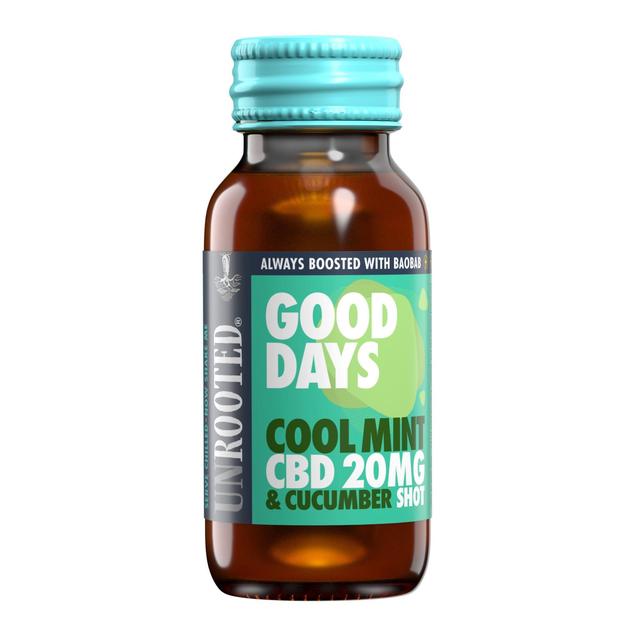 Unrooted Good Days Cool Mint CBD 20mg & Cucumber Shot   60ml GOODS M&S   