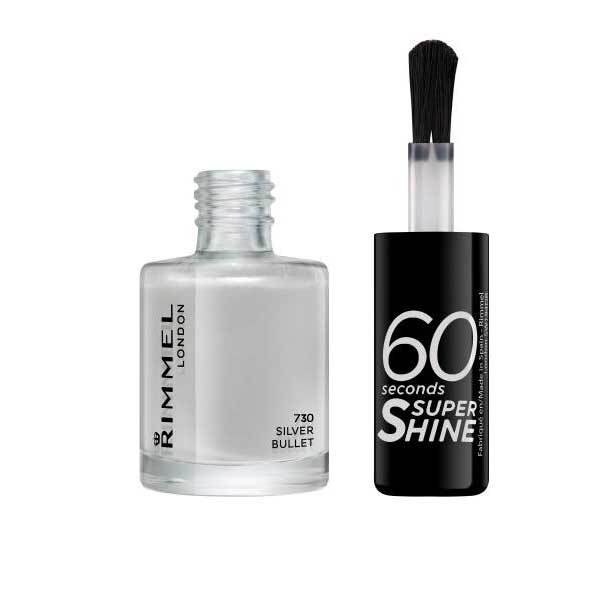 Rimmel Nail Polish 60 Second Silver Bullet 8ml GOODS Superdrug   