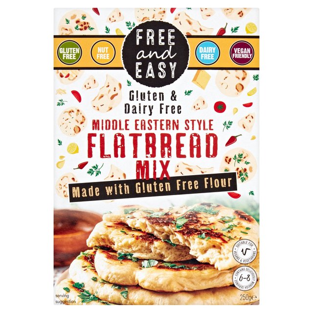 Free and Easy Gluten & Dairy Free Middle Eastern Flatbread Mix   250g