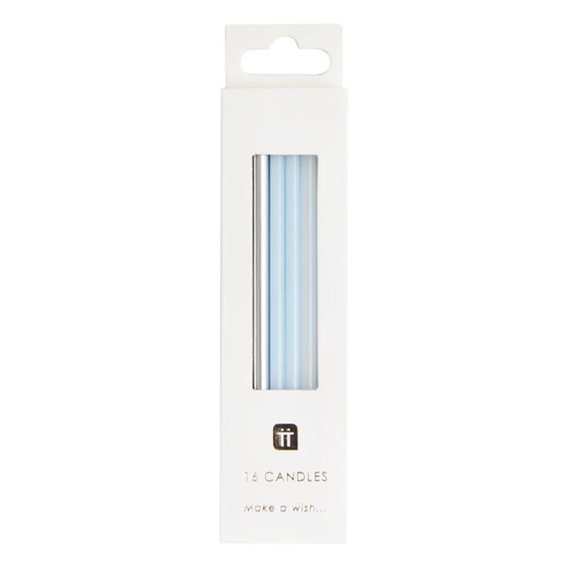 Talking Tables Blue Birthday Candles   16 per pack