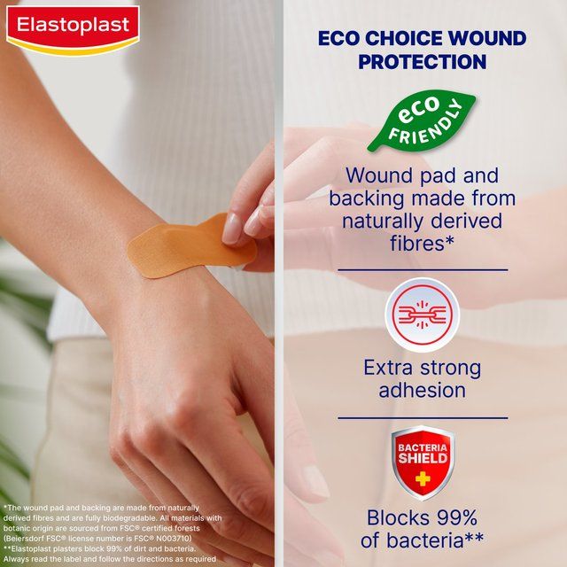 Elastoplast Green & Protect Eco Friendly Fabric Plasters    20 per pack GOODS M&S   