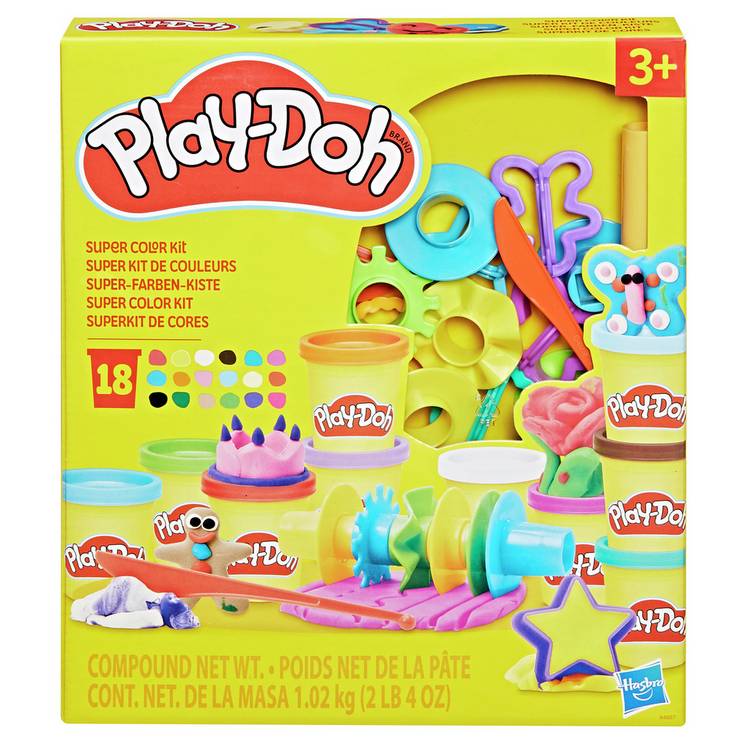 Play-Doh Super Colour Kit modelling clay set 18 tubs, imported from the UK