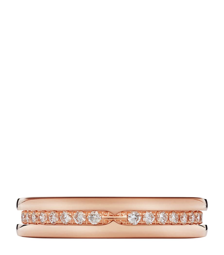 Bvlgari rose gold diamond B.zero1 ring - British product