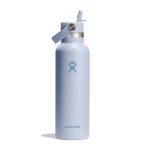 Hydro Flask insulated standard mouth water bottle with flex straw cap 621ml, UK version