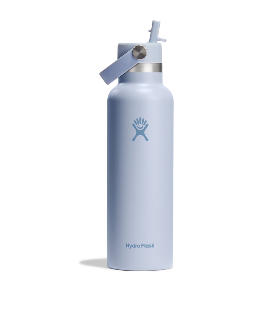 Hydro Flask insulated standard mouth water bottle with flex straw cap 621ml, UK version
