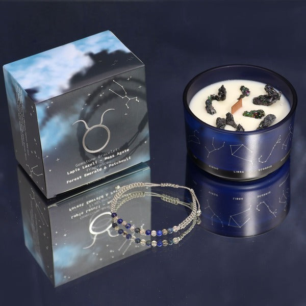 Serenityy's Taurus crystal candle 320g - British product