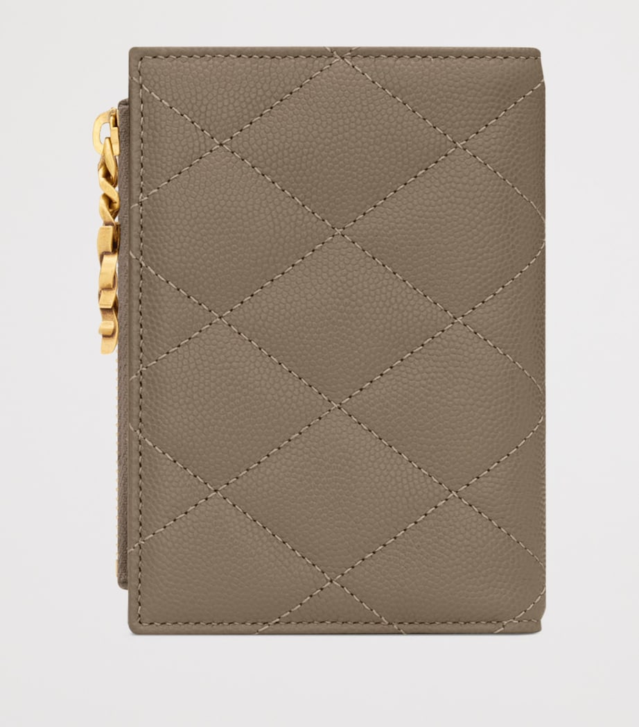 Saint Laurent matelassé bifold wallet (British brand)
