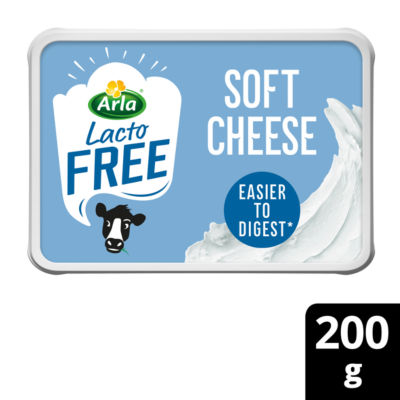 Arla Lactofree soft cheese tub 200g, imported from the UK