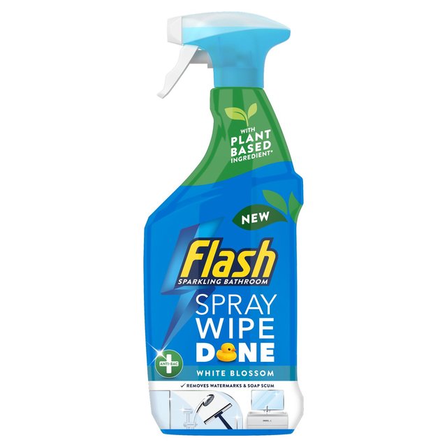 Flash Spray Wipe Done Bathroom Cleaning Spray Anti-Bacterial White Blossom   800ml