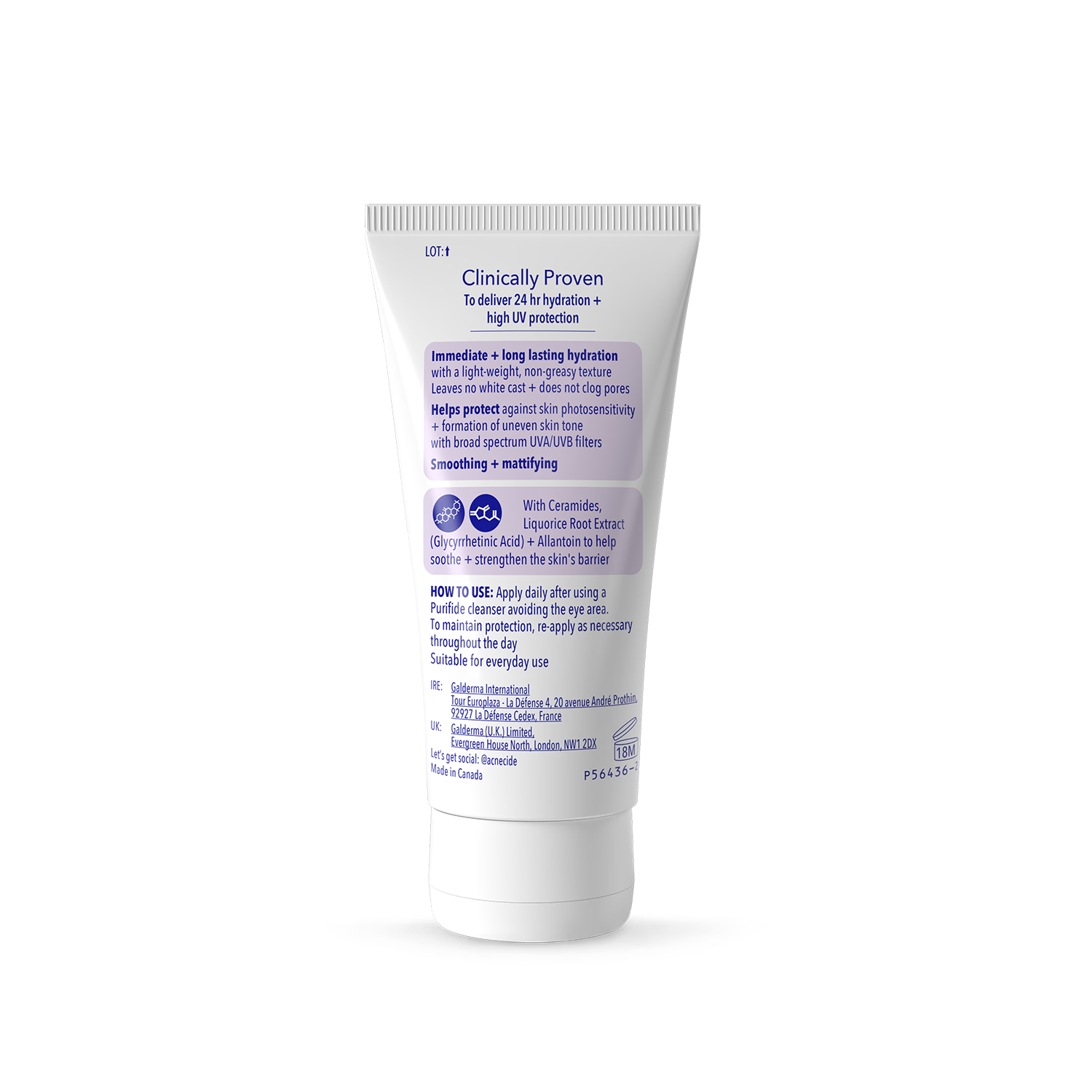 Acnecide moisturiser SPF30 50ml (British brand)