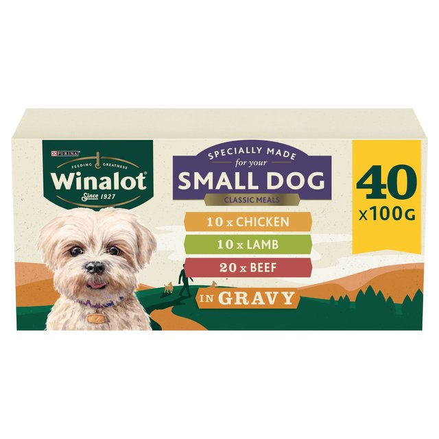 Winalot Meaty Chunks Small Dog Mixed in Gravy Wet Dog Food   40 x 100g GOODS M&S   