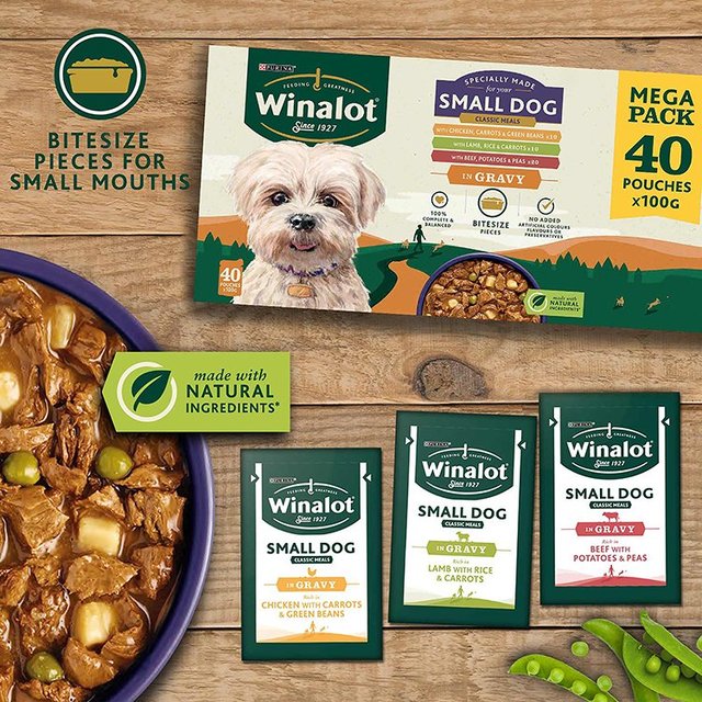 Winalot Meaty Chunks Small Dog Mixed in Gravy Wet Dog Food   40 x 100g GOODS M&S   