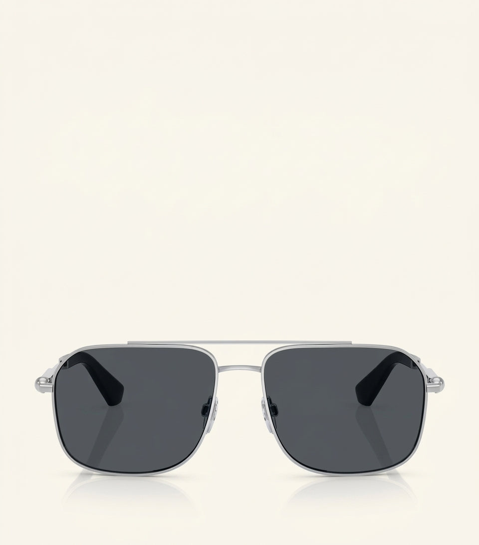 Burberry square sunglasses with metal frame, imported from the UK