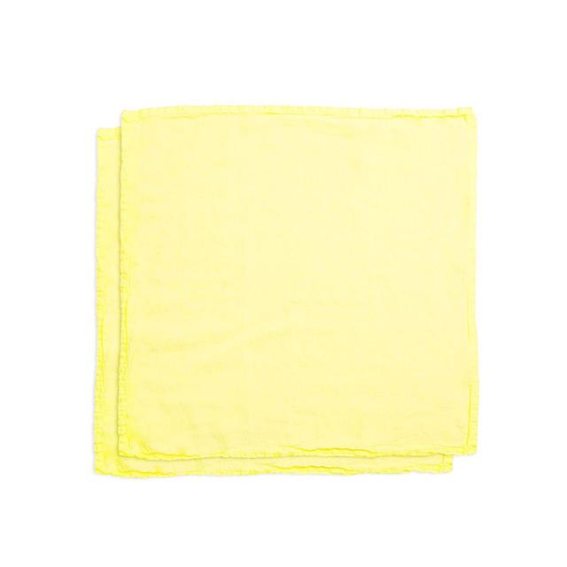 Daylesford Tiller Yellow Linen Napkins   2 per pack GOODS M&S   