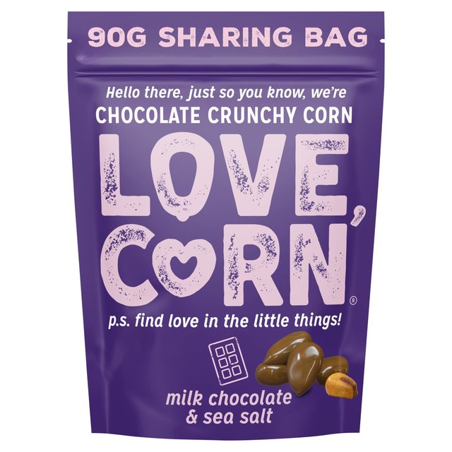 LOVE CORN Milk Chocolate & Sea Salt   90g GOODS M&S   