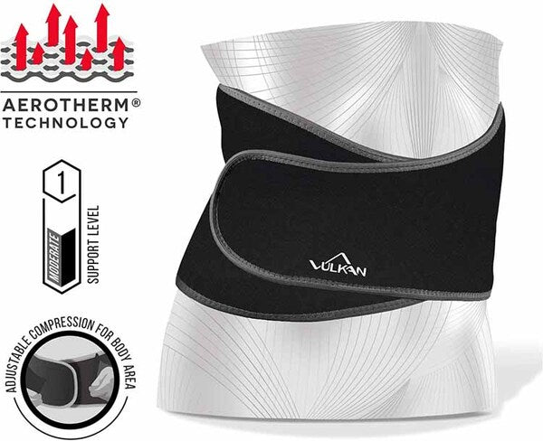 Vulkan Classic Back Support neoprene lumbar brace (British brand)