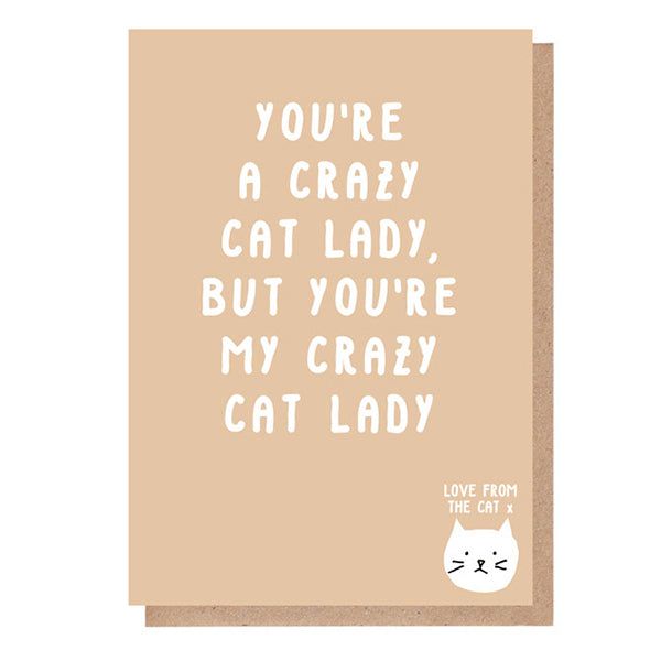 Paper Plane Crazy Cat Lady Card