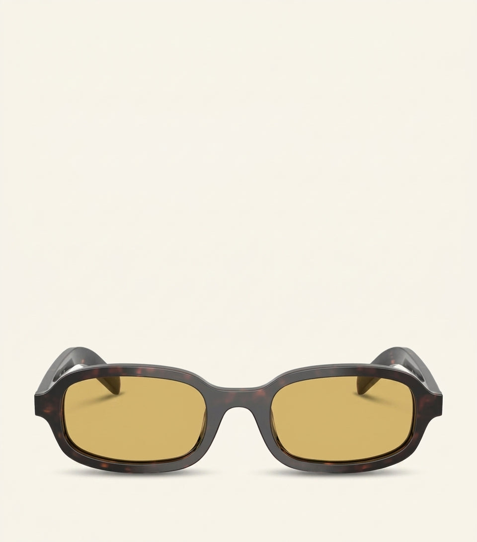 Prada Ovale Sonnenbrille aus Acetat, in Italien gefertigt, importiert aus Großbritannien