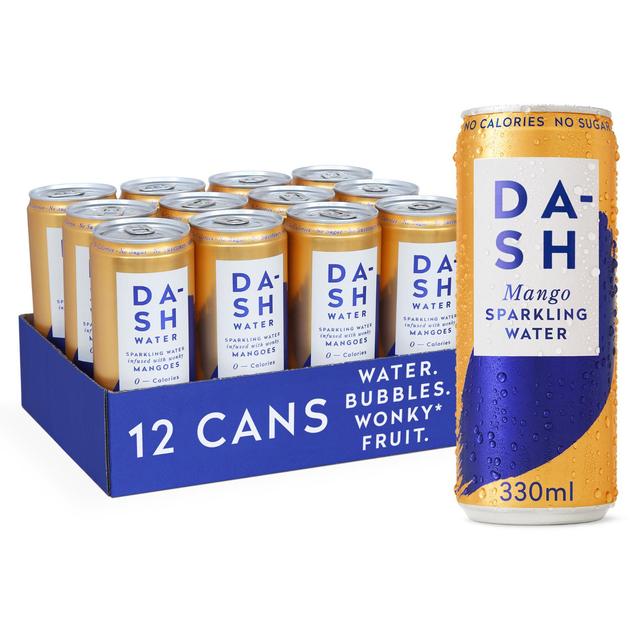 DASH Mango Infused Sparkling Water   12 x 330ml GOODS M&S   