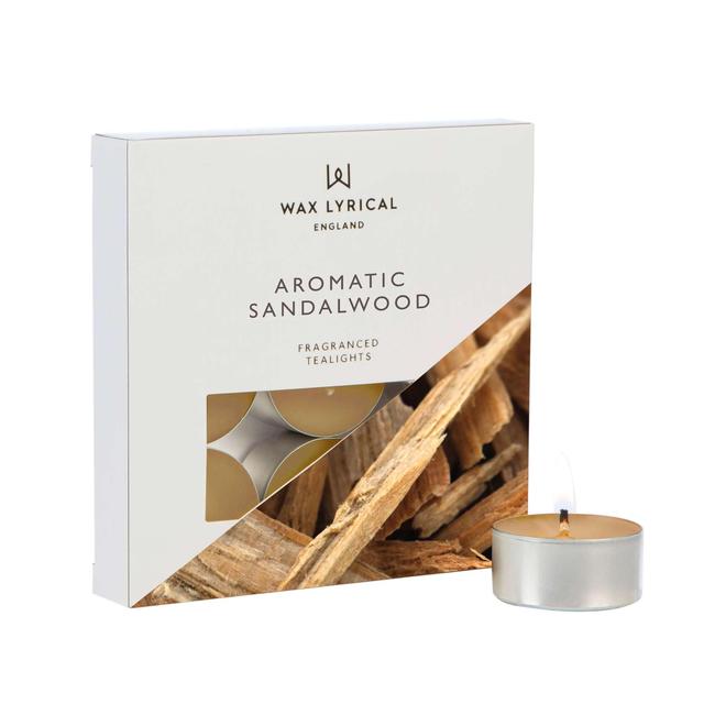 Wax Lyrical Tealights Aromatic Sandalwood   8 per pack