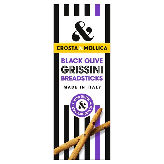 Crosta & Mollica Black Olive Grissini Breadsticks   140g GOODS M&S   