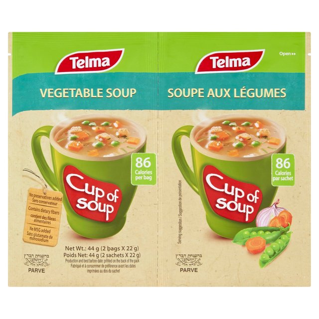 Telma Cup of Soup Vegetable with croutons   2 x 22g GOODS M&S   