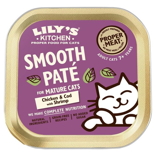 Lily's Kitchen Chicken & Cod with Shrimp Pate for Mature Cats   85g