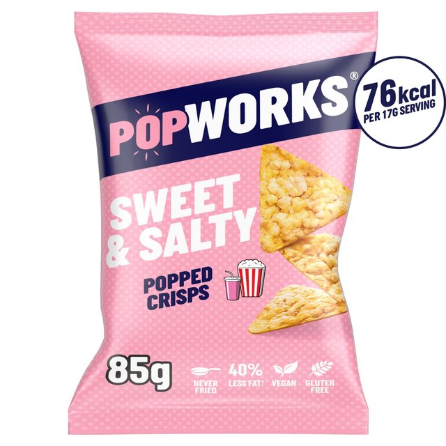 PopWorks Sweet & Salty Popped Crisps Sharing Bag   85g