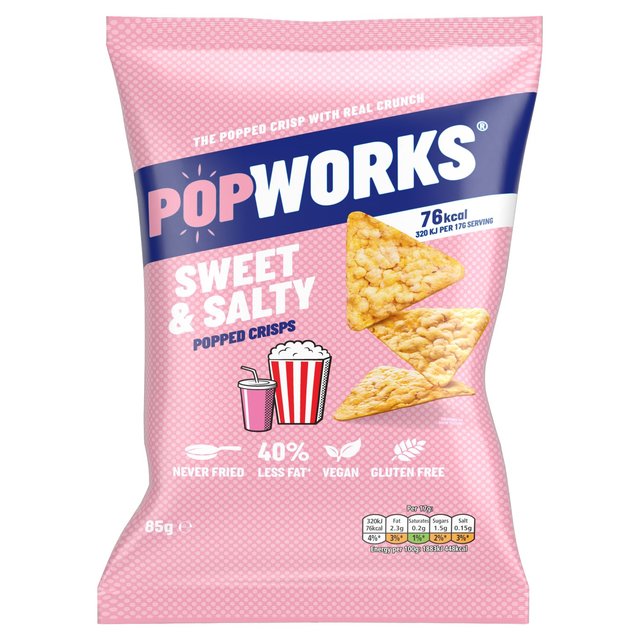 PopWorks Sweet & Salty Popped Crisps Sharing Bag   85g GOODS M&S   