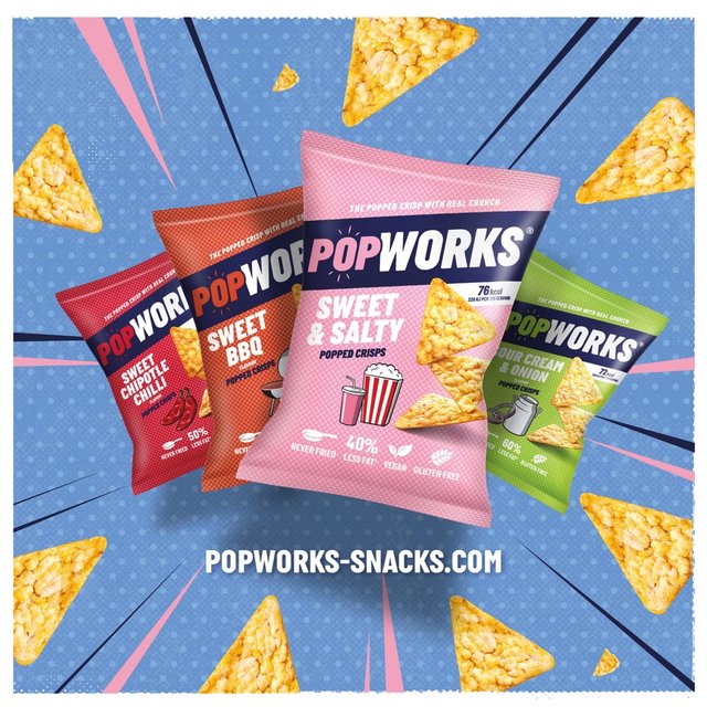 PopWorks Sweet & Salty Popped Crisps Sharing Bag   85g GOODS M&S   