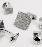Tateossian Thompson engraved cufflinks and studs set, imported from the UK