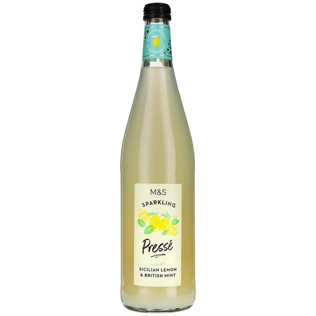 M&S Sparkling Sicilian Lemon & British Mint Presse   750ml