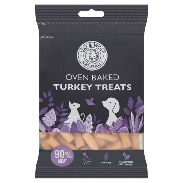 Leo & Wolf Oven Baked Turkey Treats for Cats and Dogs   100g GOODS M&S   