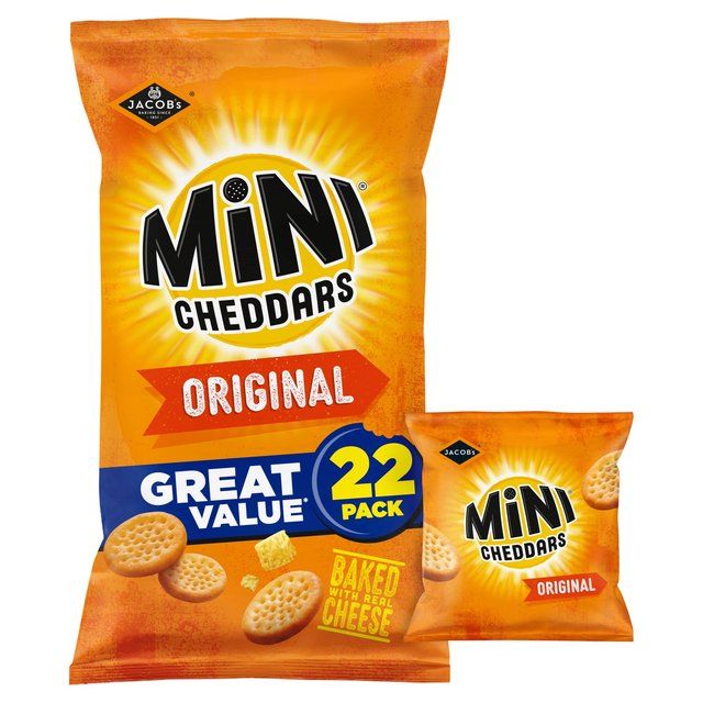 Jacob's Mini Cheddars Original Multipack Snacks   22 per pack