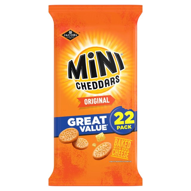 Jacob's Mini Cheddars Original Multipack Snacks   22 per pack