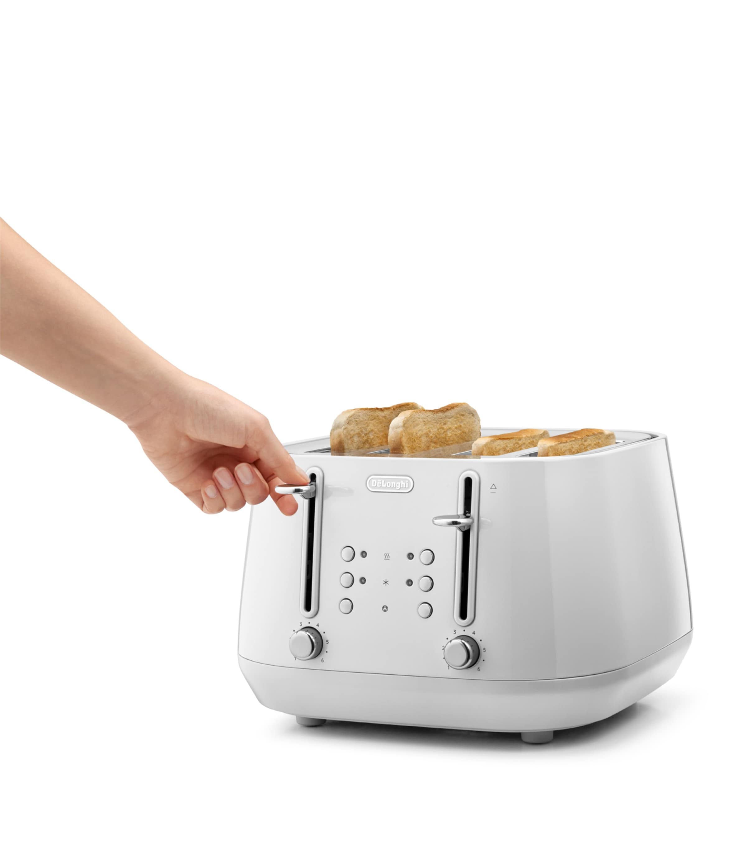 De'Longhi Eclettica four-slot toaster with extra lift function - British product