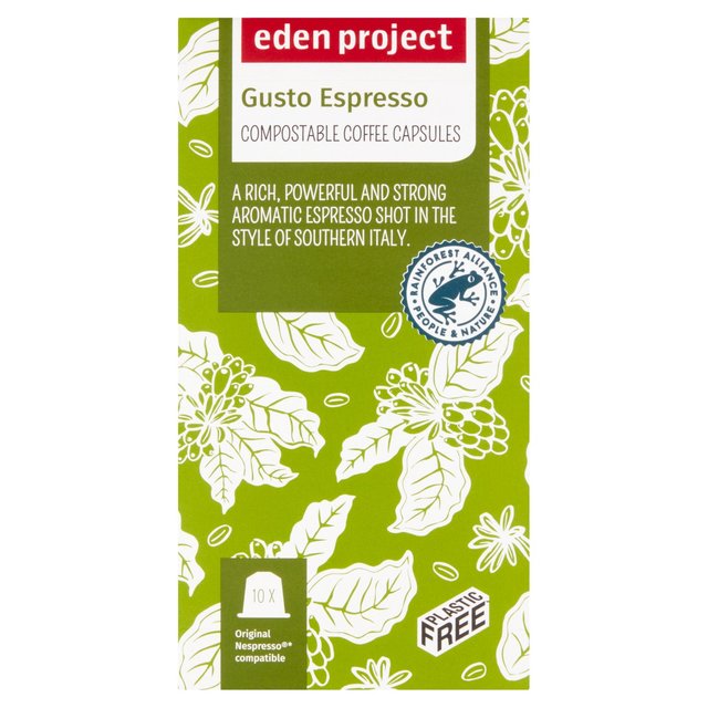 Eden Project Home Compostable Nespresso Capsules - Gusto Espresso   10 per pack GOODS M&S   