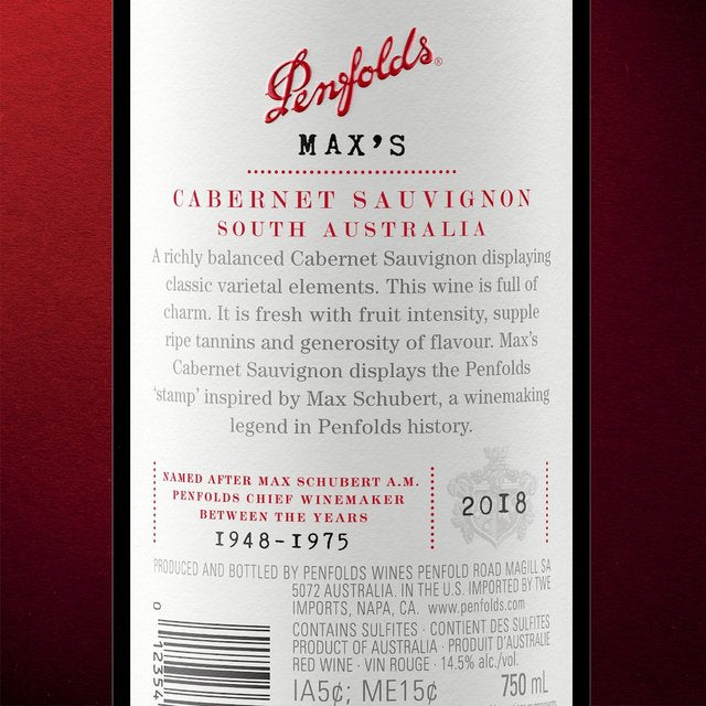 Penfolds Max's Cabernet Sauvignon   75cl GOODS M&S   