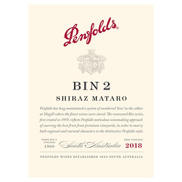 Penfolds Bin 2 Shiraz Mataro   75cl GOODS M&S   