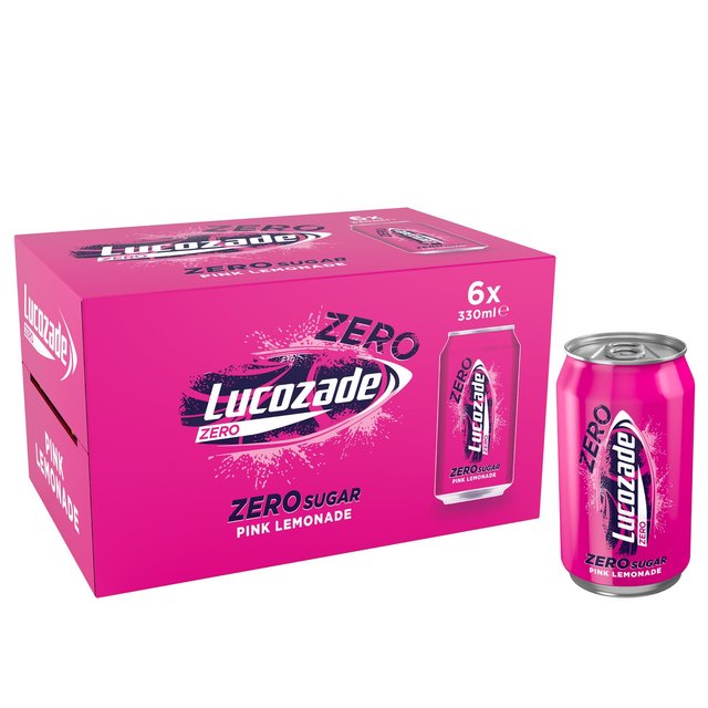 Lucozade Zero Pink Lemonade   6 x 330ml