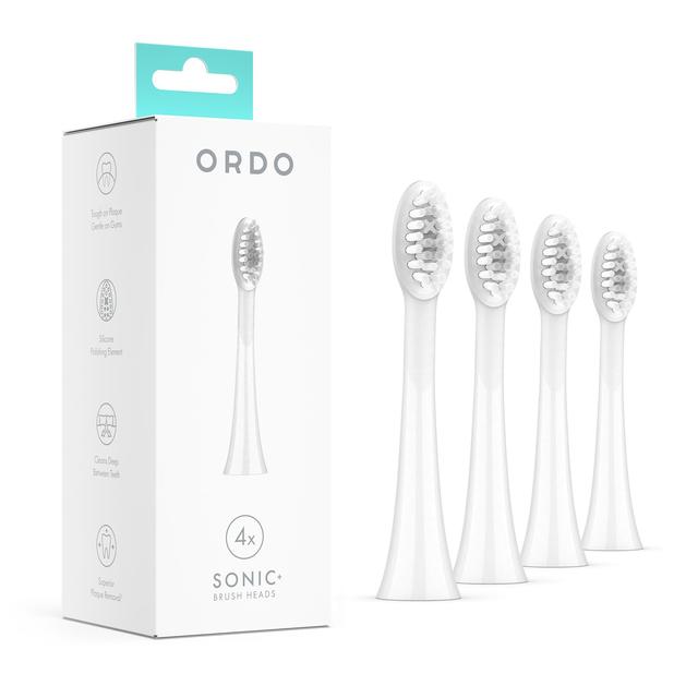 Ordo Sonic+ Brush Heads White/Silver   4 per pack