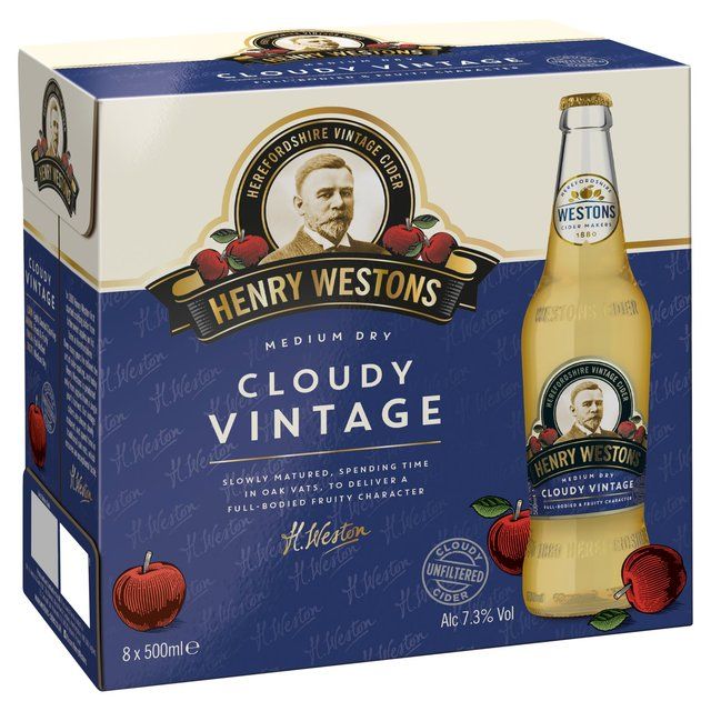 Henry Westons Cloudy Vintage Cider   8 x 500ml GOODS M&S   