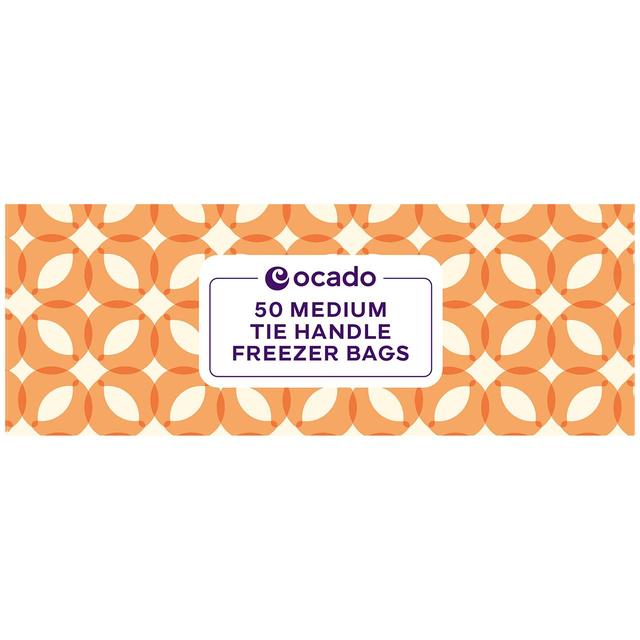 Ocado Medium Tie Handle Freezer Bags   50 per pack