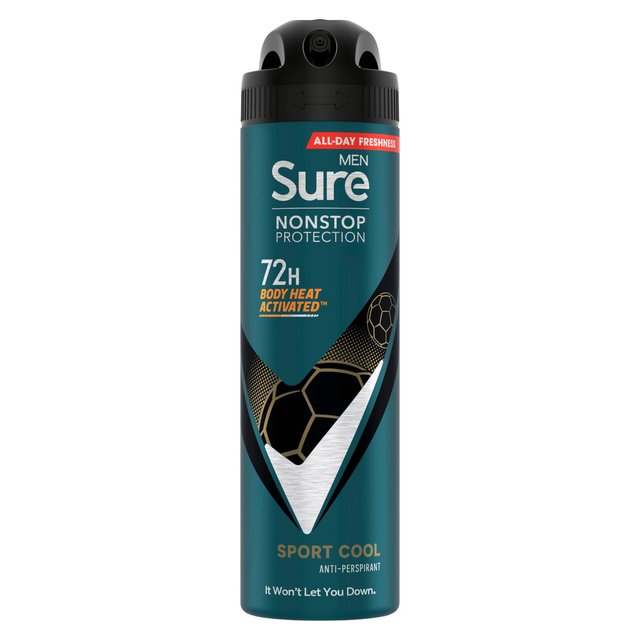 Sure Men 72hr Nonstop Protection Sport Cool Antiperspirant Deodorant    150ml GOODS M&S   